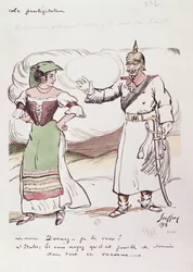 Keisari Wilhelm II (1859-1941) yrittää nukuttaa Italian estääkseen sen pääsyn ensimmäiseen maailmansotaan, 1915